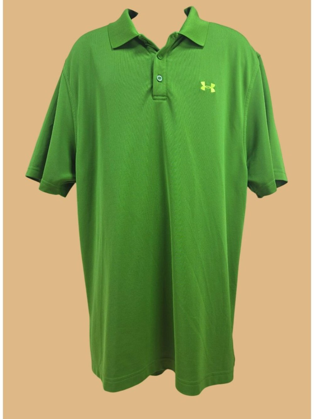 Under Armour Mens Green Loose HeatGear Polo 2XL